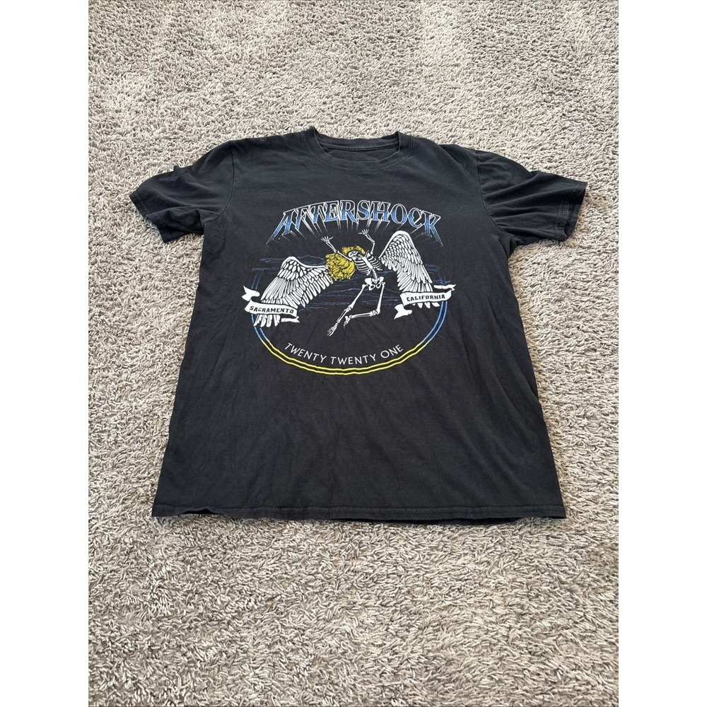 Aftershock 2021 Metalica Festival Tour T Shirt Size M Black‎ Short Sleeve Band